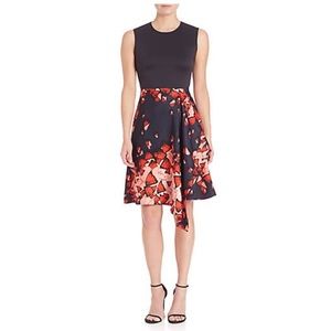 Clover Canyon Fluttering Wing Dress -Black Multi Colored